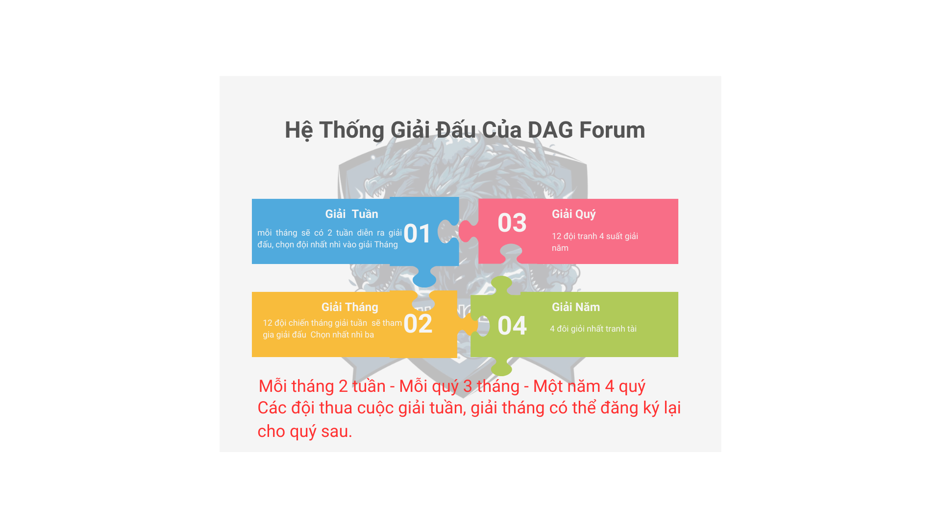 Hệ Thống Giải Đấu diễn đàn DAG R6S Việt Nam